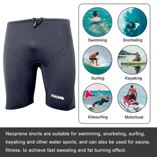 Wetsuit Shorts Neoprene Men 3mm Buoyancy Swim Pants Adult Sweat Wet Suit Trunks Jammers Keep Warm for Swimming Surfing - Image 2